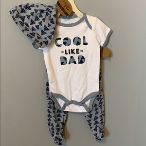 Cool Like Dad 3-Piece Outfit 6-9 Months NWT